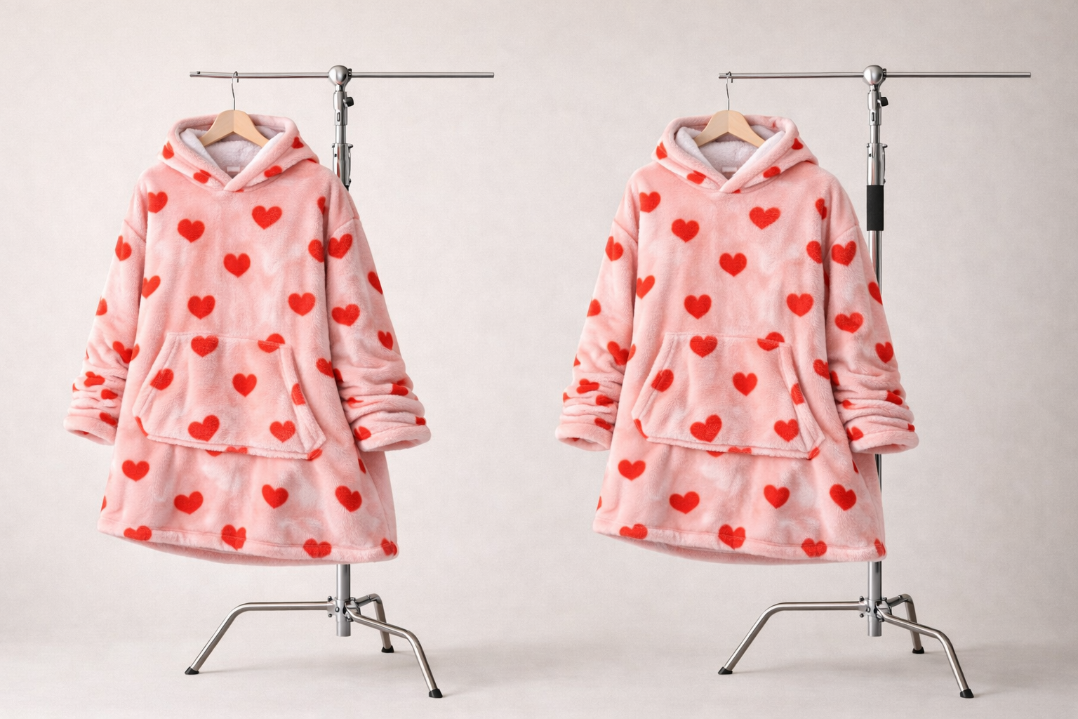 CuddleMe Heart Couple Sherpa Hoodie