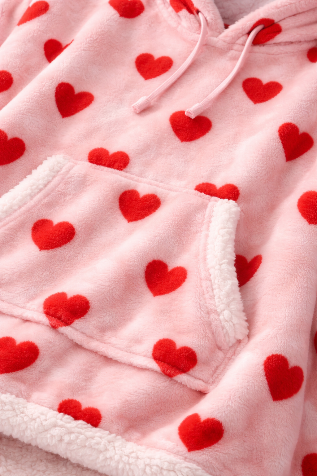 CuddleMe Heart Couple Sherpa Hoodie